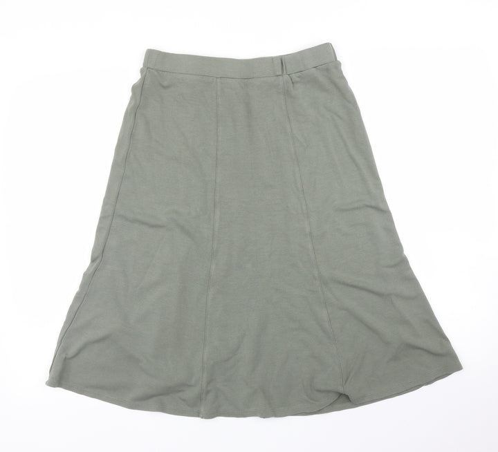 Preworn Womens Green   A-Line Skirt Size 10