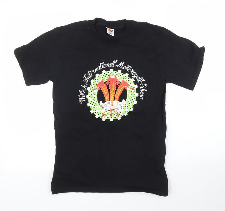 Fruit of the Loom Mens Black T-Shirt Size S