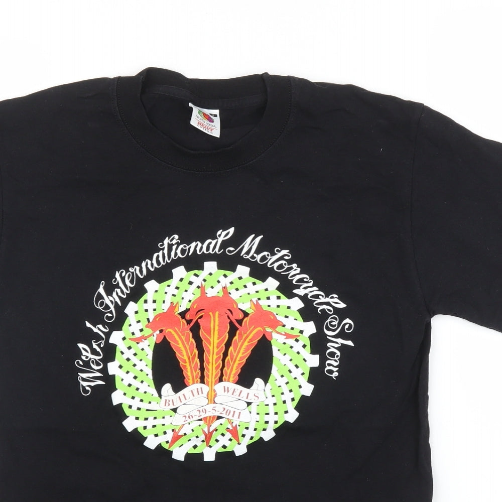 Fruit of the Loom Mens Black    T-Shirt Size S