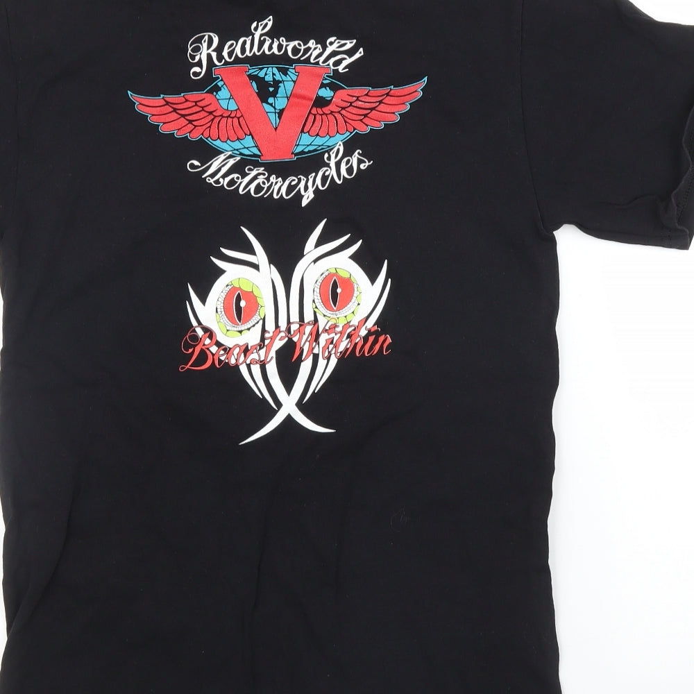 Fruit of the Loom Mens Black    T-Shirt Size S