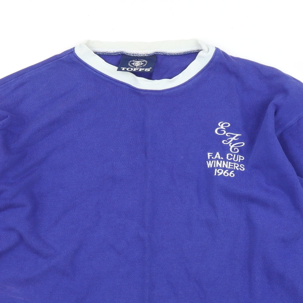 Toff Mens Blue   Pullover Jumper Size XL
