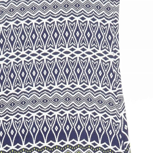 Preworn Womens Blue Geometric  Tank Dress  Size S