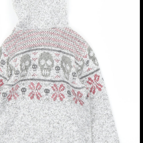 Urban Racecars Boys Grey Fair Isle  Full Zip Hoodie Size 4 Years