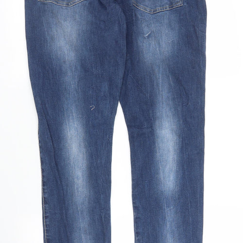 F&F Womens Blue  Denim Straight Jeans Size 16 L31 in