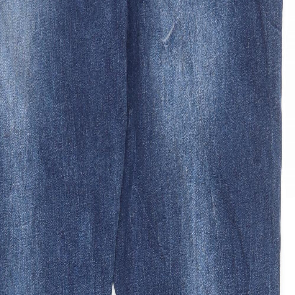 F&F Womens Blue  Denim Straight Jeans Size 16 L31 in