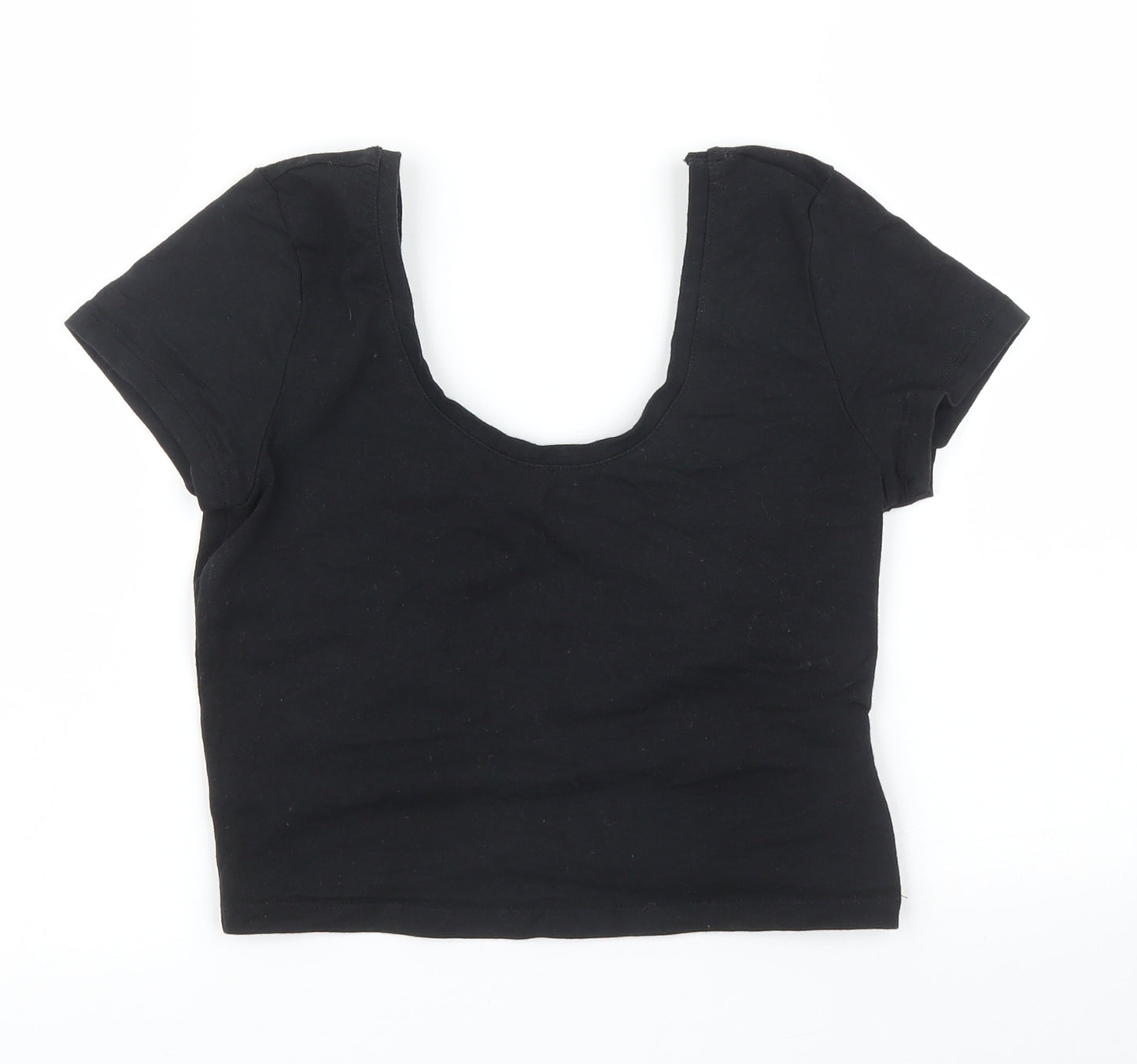 Primark Womens Black   Cropped T-Shirt Size 10