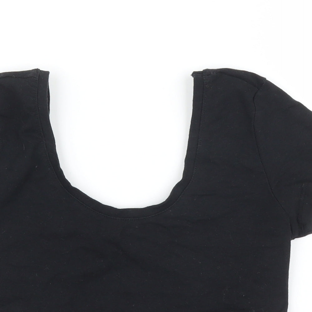 Primark Womens Black   Cropped T-Shirt Size 10