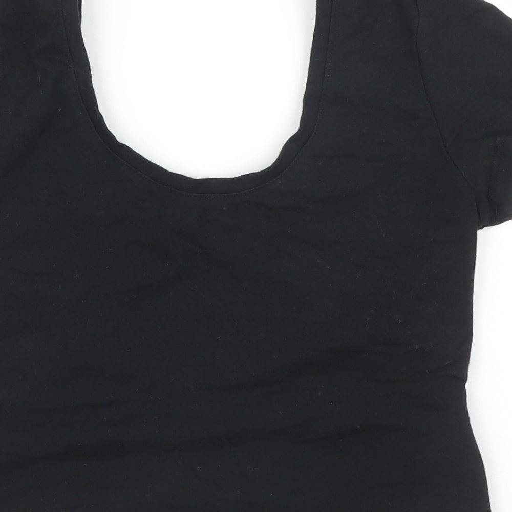 Primark Womens Black   Cropped T-Shirt Size 10