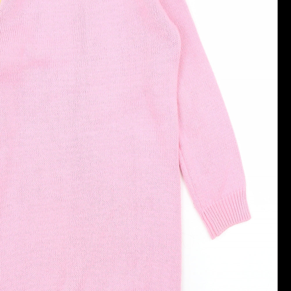George Girls Pink   Jumper Dress  Size 5-6 Years  - Rainbow