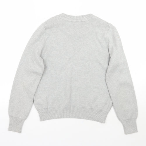 Topshop Womens Grey Floral  Pullover Jumper Size 6