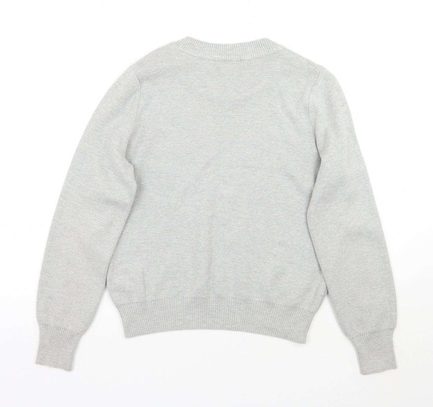 Topshop Womens Grey Floral  Pullover Jumper Size 6