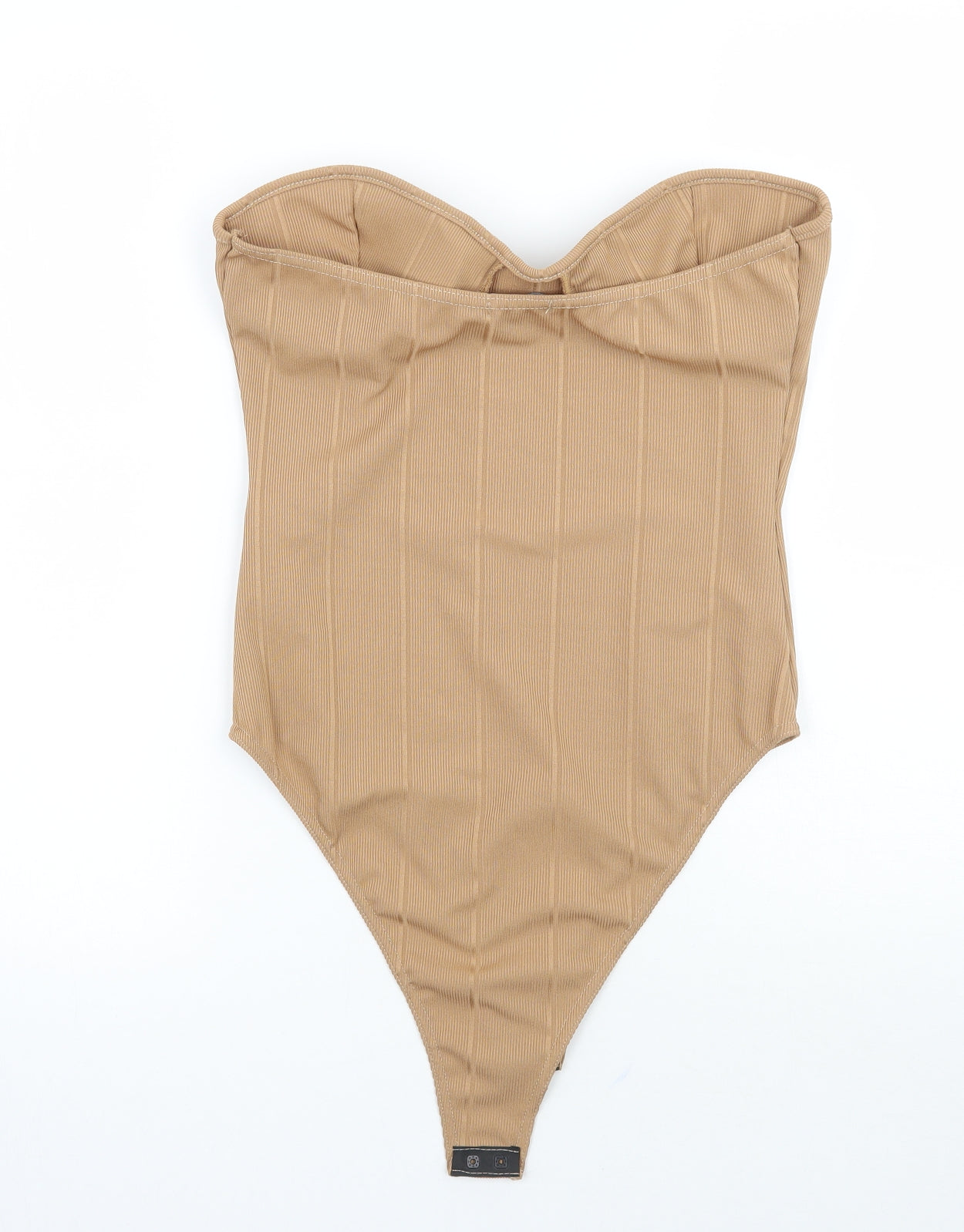 Boohoo Womens Brown   Bodysuit One-Piece Size 14