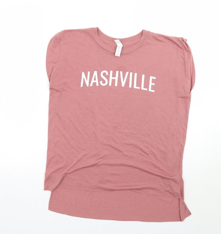 Bella & Canvas Womens Pink Basic T-Shirt Size S