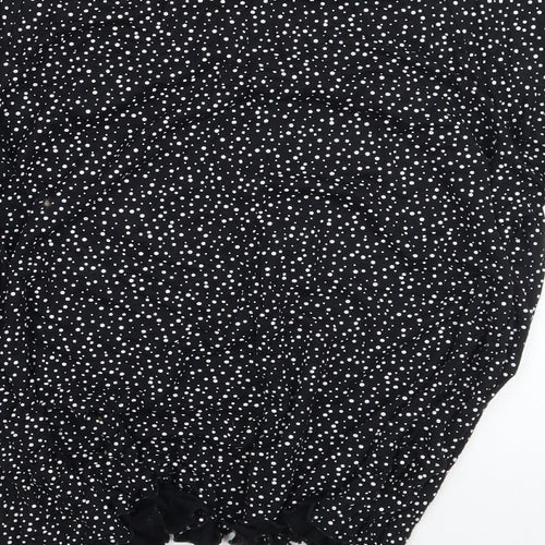 canda Womens Black Polka Dot  Basic T-Shirt Size 16
