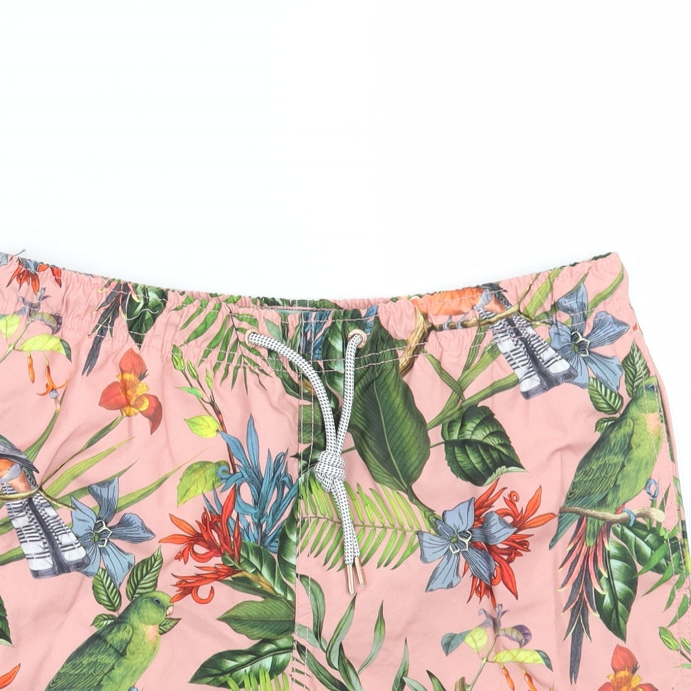 Primark Mens Pink Floral  Bermuda Shorts Size S