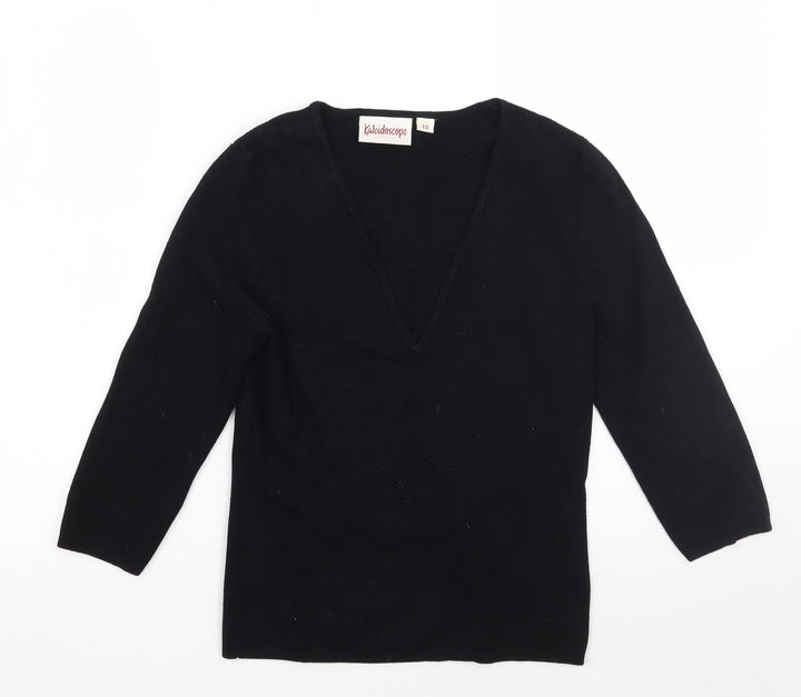Kaleidoscope Womens Black   Pullover Jumper Size 12