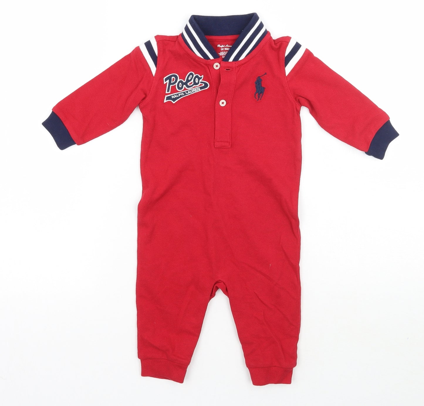 Polo Ralph Lauren Baby Red   Babygrow One-Piece Size 6-9 Months