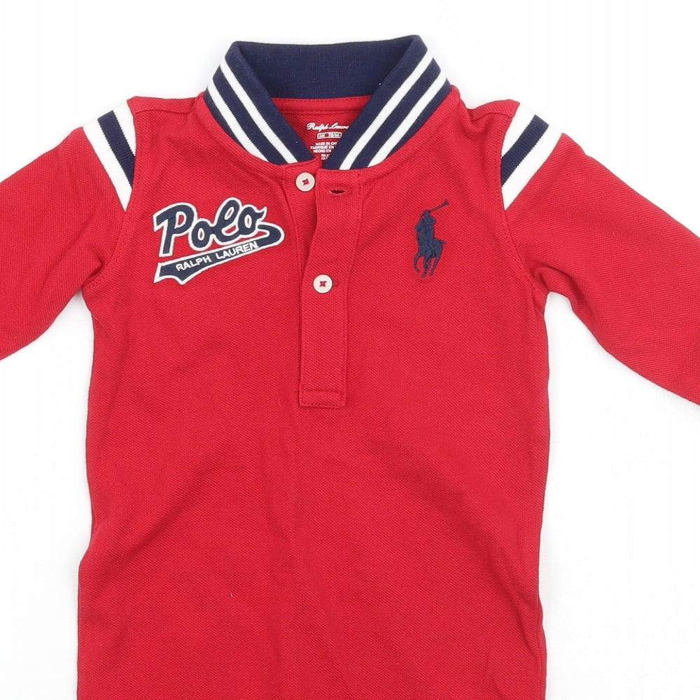 Polo Ralph Lauren Baby Red   Babygrow One-Piece Size 6-9 Months