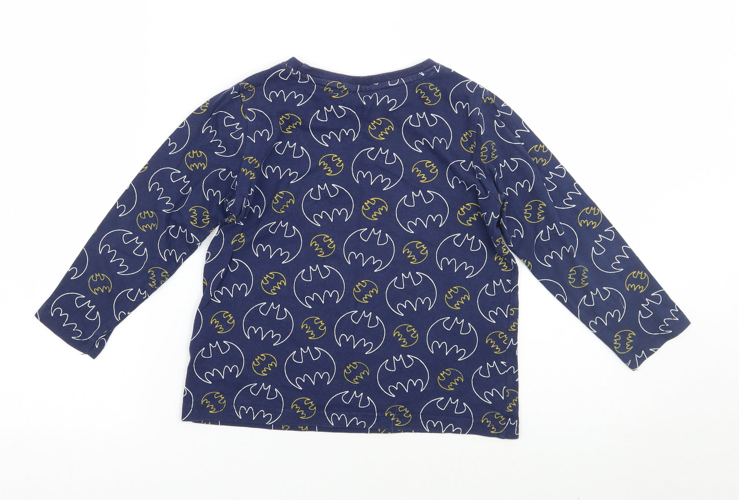 Primark Boys Blue Geometric  Basic T-Shirt Size 4-5 Years