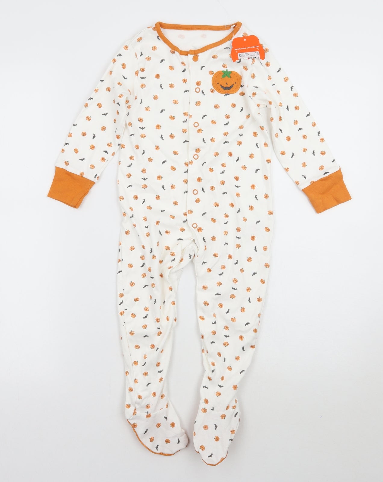 TU Baby White Geometric  Babygrow One-Piece Size 18-24 Months