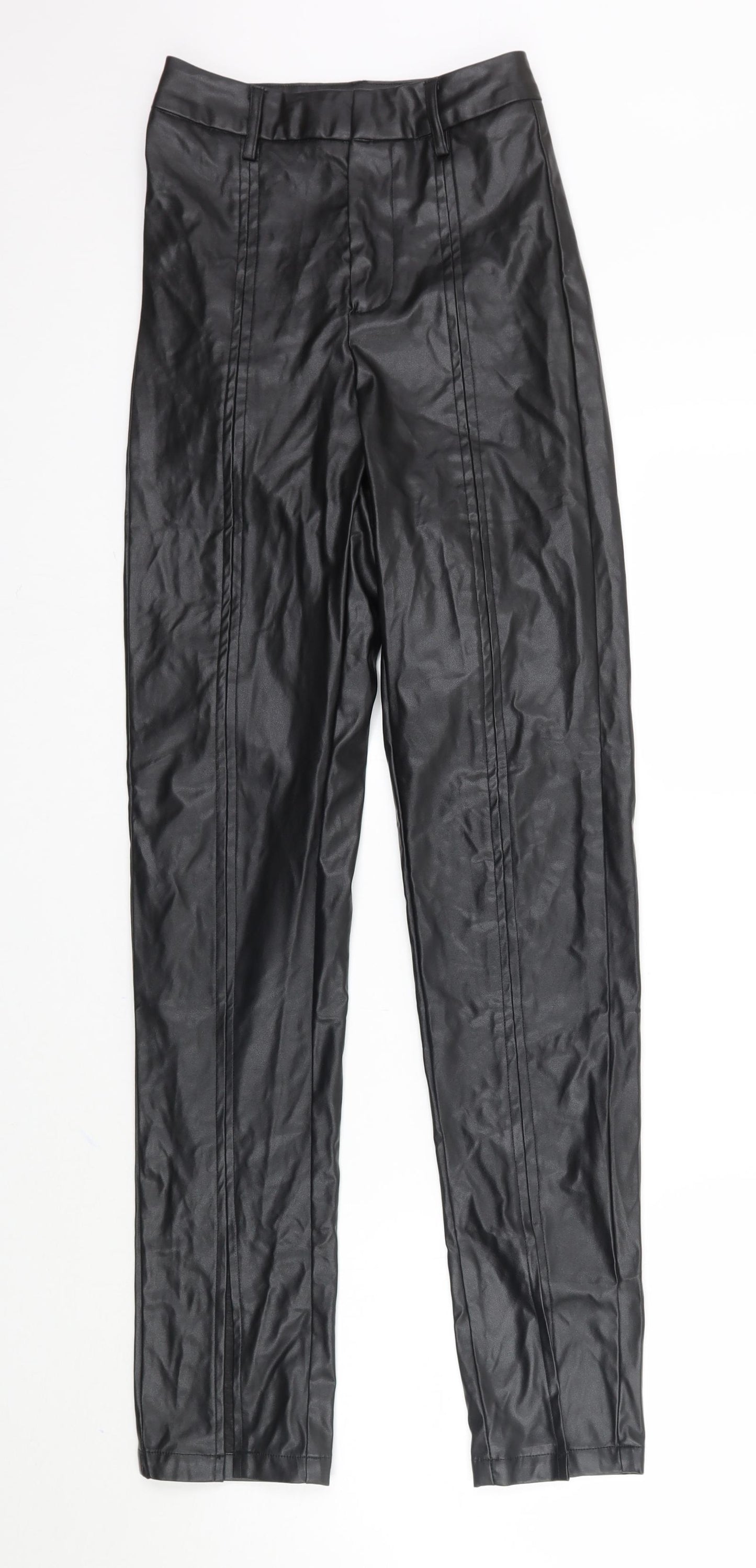 PRETTYLITTLETHING Womens Black   Trousers  Size 4 L32 in