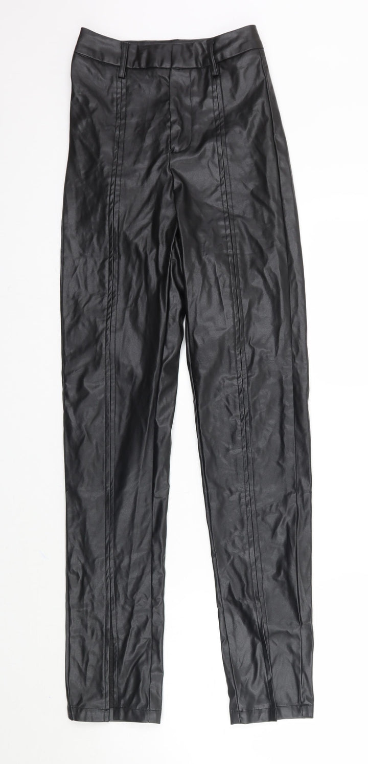 PRETTYLITTLETHING Womens Black   Trousers  Size 4 L32 in