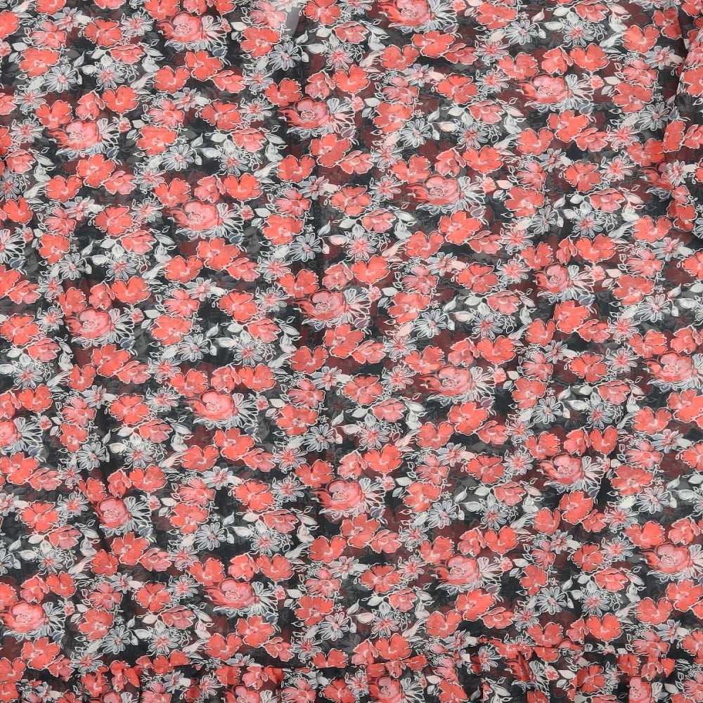 Evans Womens Black Floral  A-Line  Size 24