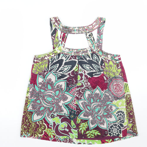 NEXT Womens Green Floral  Basic Blouse Size 10
