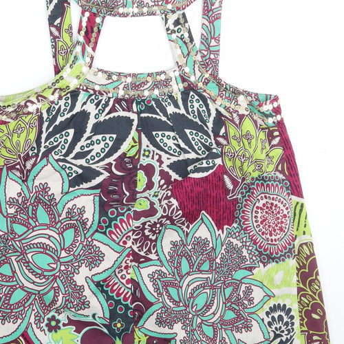 NEXT Womens Green Floral  Basic Blouse Size 10