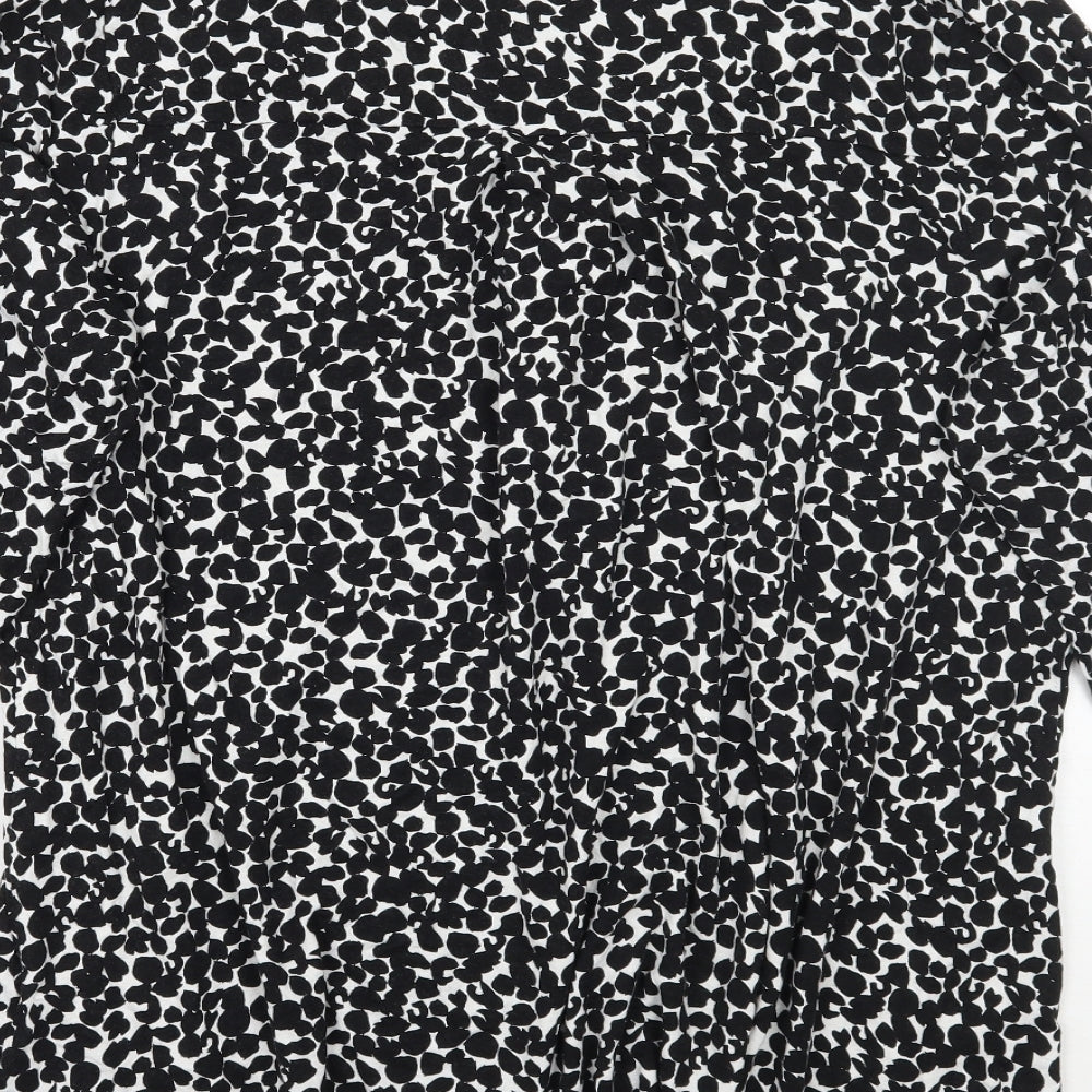 Evans Womens Black Animal Print  Basic Blouse Size 20