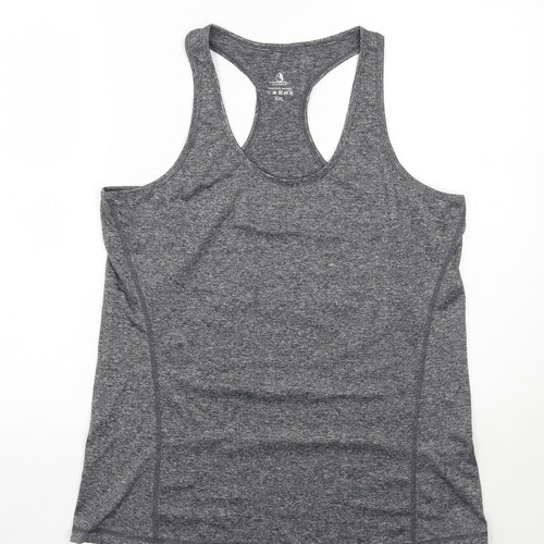 icyzone Womens Grey   Basic Tank Size 2XL