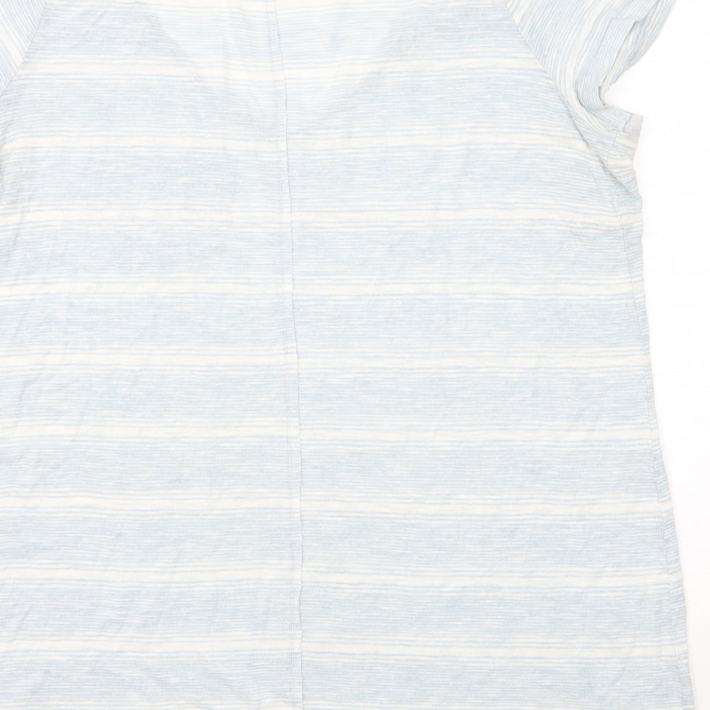 NEXT Womens Blue Striped  Basic T-Shirt Size 22