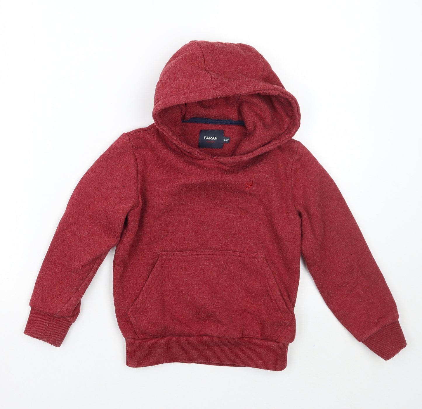 Farah Boys Red   Pullover Hoodie Size 5 Years