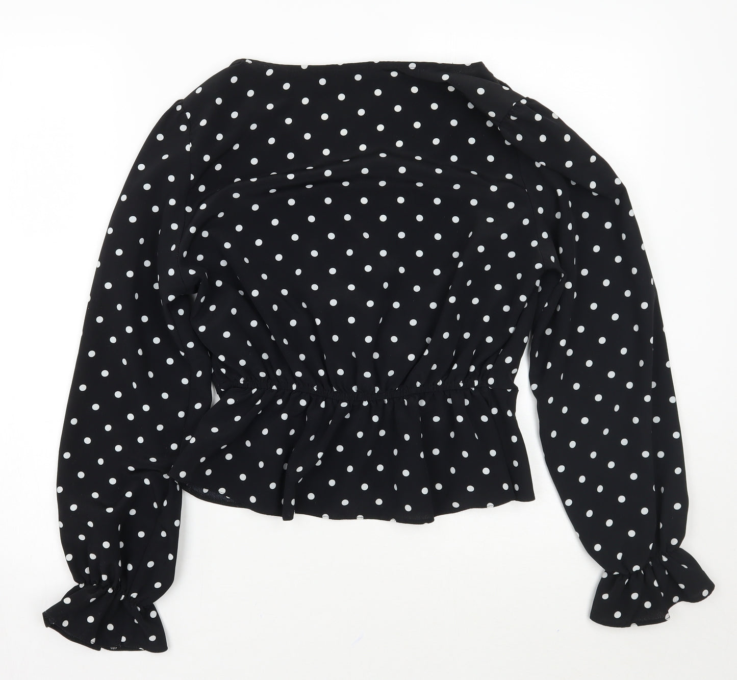 miss Selfridge  Womens Black Polka Dot  Basic Blouse Size 12