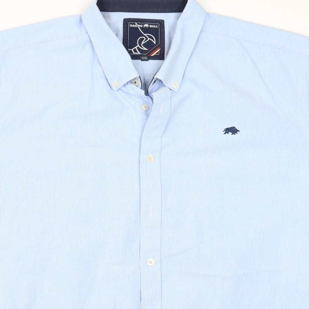 Raging bull Mens Blue    Button-Up Size 2XL