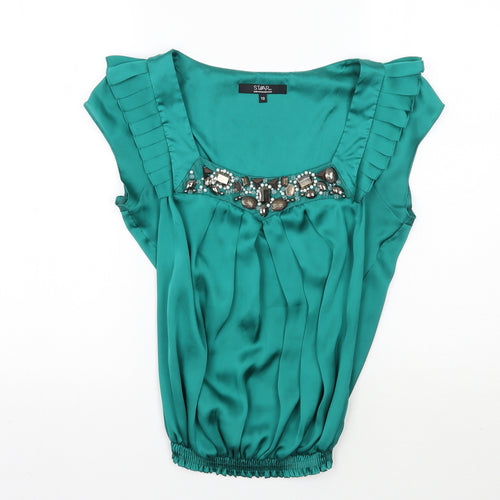 Star Womens Green   Camisole Blouse Size 10