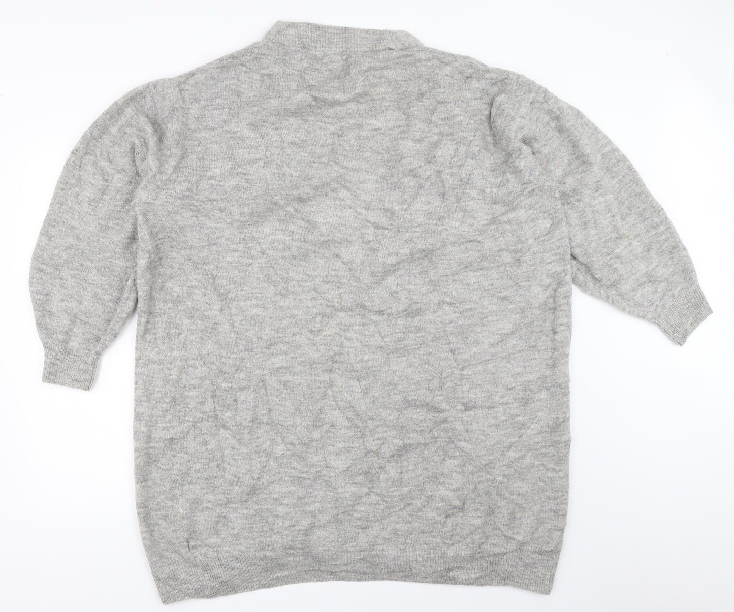 H&M Womens Grey   Cardigan Jumper Size L
