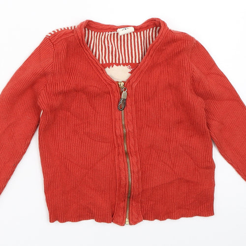 Sorainwu Girls Orange   Full Zip Jumper Size 4 Years