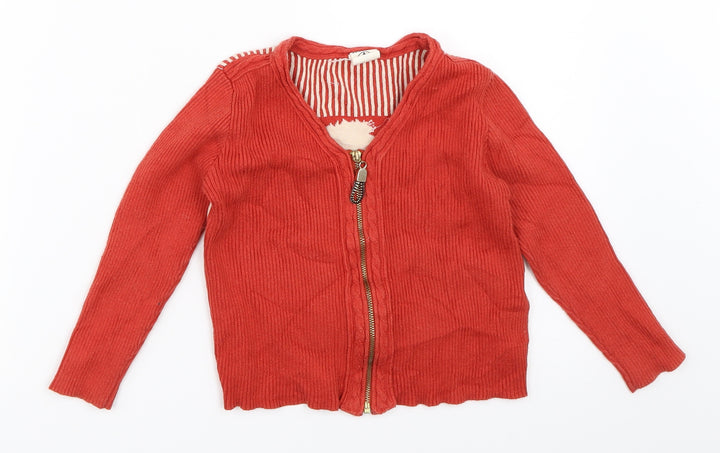 Sorainwu Girls Orange   Full Zip Jumper Size 4 Years