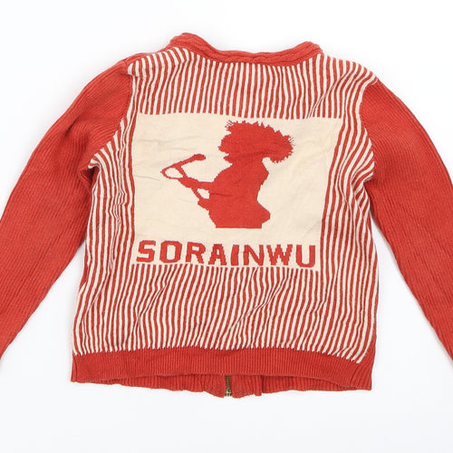 Sorainwu Girls Orange   Full Zip Jumper Size 4 Years