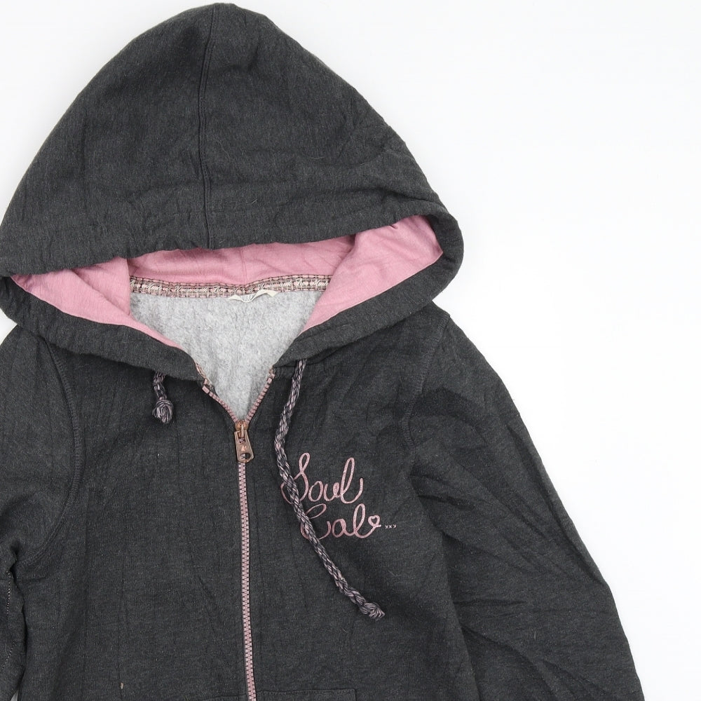SoulCal&Co Womens Grey   Full Zip Hoodie Size S