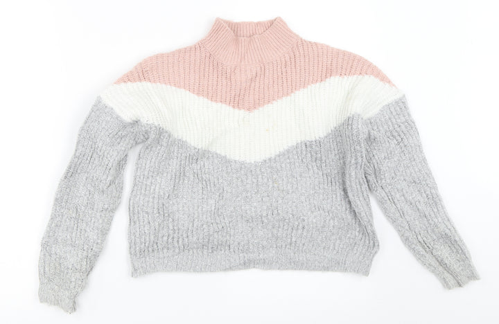 Primark Girls Grey Pullover Jumper Size 9-10 Years