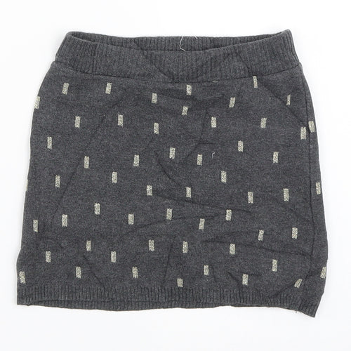 H&M Girls Grey   Mini Skirt Size 5-6 Years