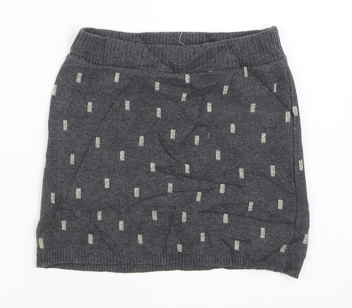 H&M Girls Grey   Mini Skirt Size 5-6 Years
