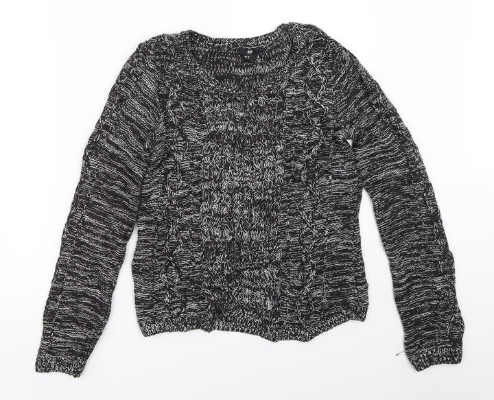 H&M Womens Black   Pullover Jumper Size XS