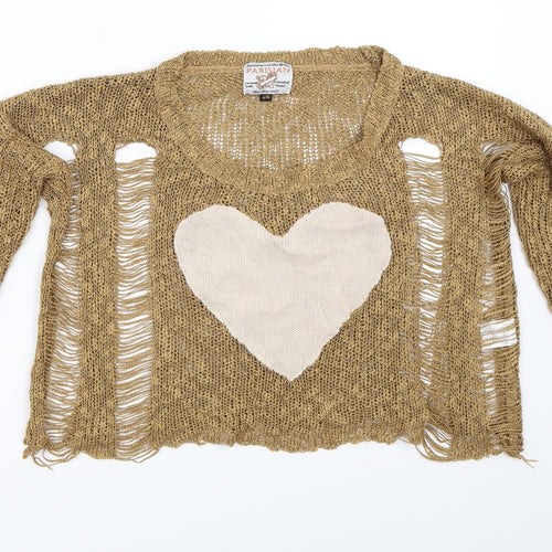 Parsian Womens Beige   Pullover Jumper Size S