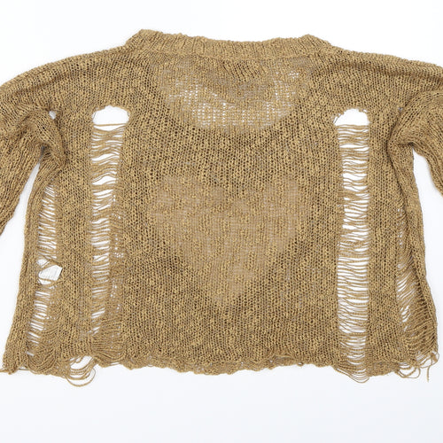 Parsian Womens Beige   Pullover Jumper Size S