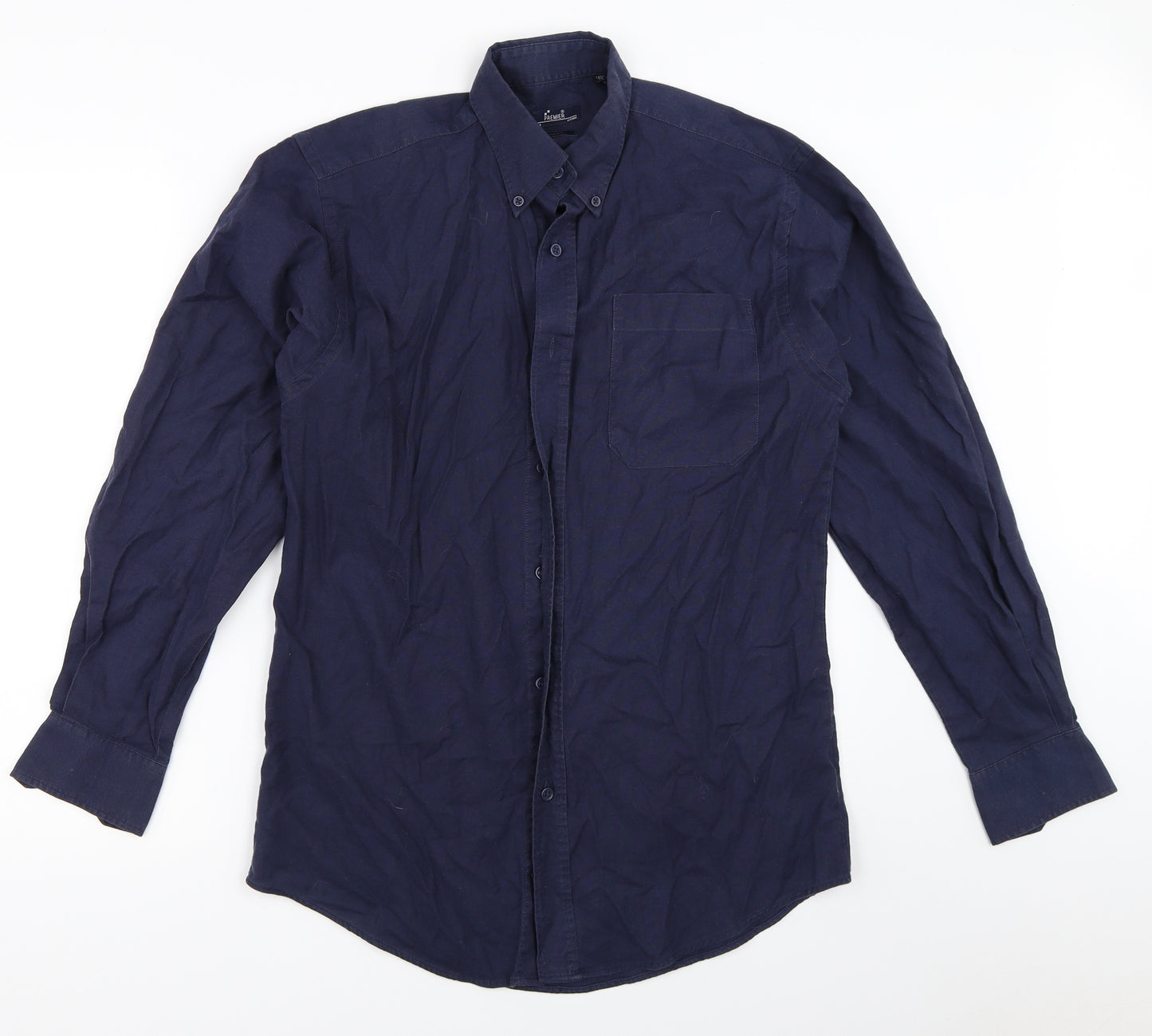 Premier Mens Blue    Button-Up Size 14.5