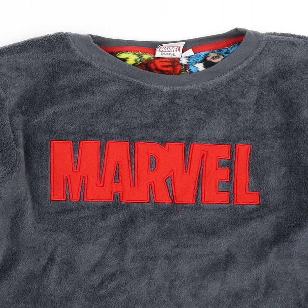 Primark Boys Grey Solid   Pyjama Top Size 12-13 Years  - marvel