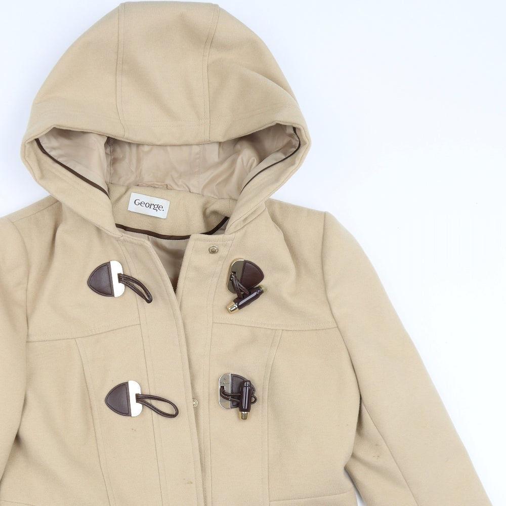 George Womens Beige   Overcoat Coat Size 10